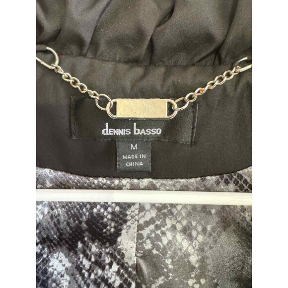 DENNIS BY DENNIS BRASSO COAT WN'S SZM BLK GRAY PYTHON LINING WINDBREAKER CITY - Picture 4 of 9